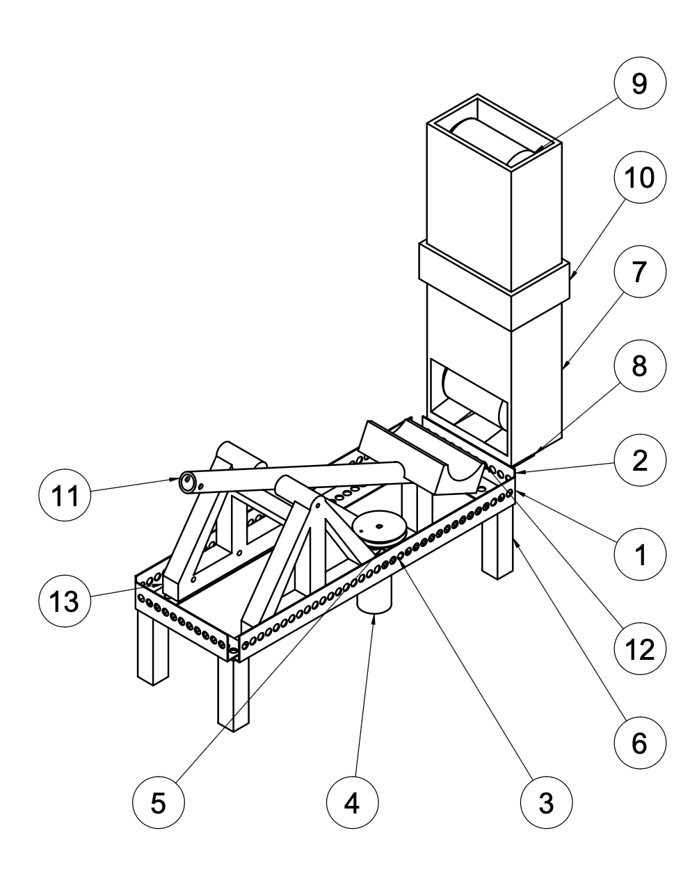Test assembly exploded view